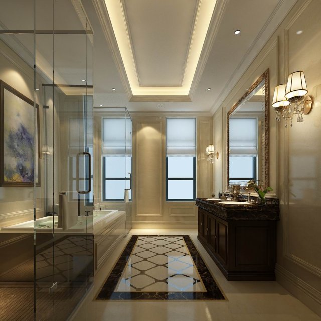 bathroom design complete model 136 3D मॉडल .c4d .max .obj .3ds .fbx .stl .blend 