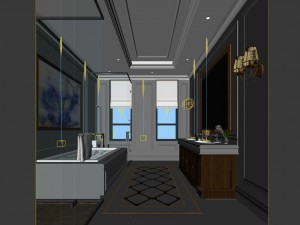 bathroom design complete model 136 3D मॉडल