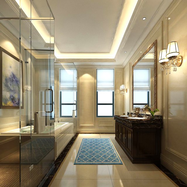bathroom design complete model 137 Modelo 3D .c4d .max .obj .3ds .fbx .stl .blend 