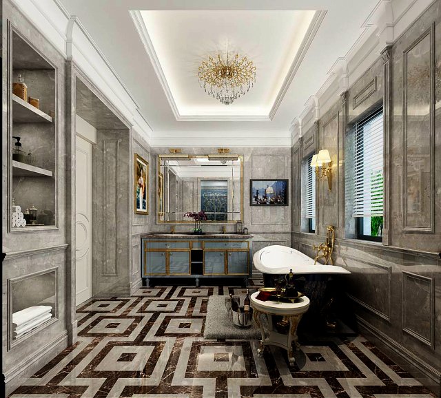 bathroom design complete model 141 3D Model .c4d .max .obj .3ds .fbx .stl .blend 