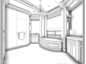 bathroom design complete model 143 3D Model