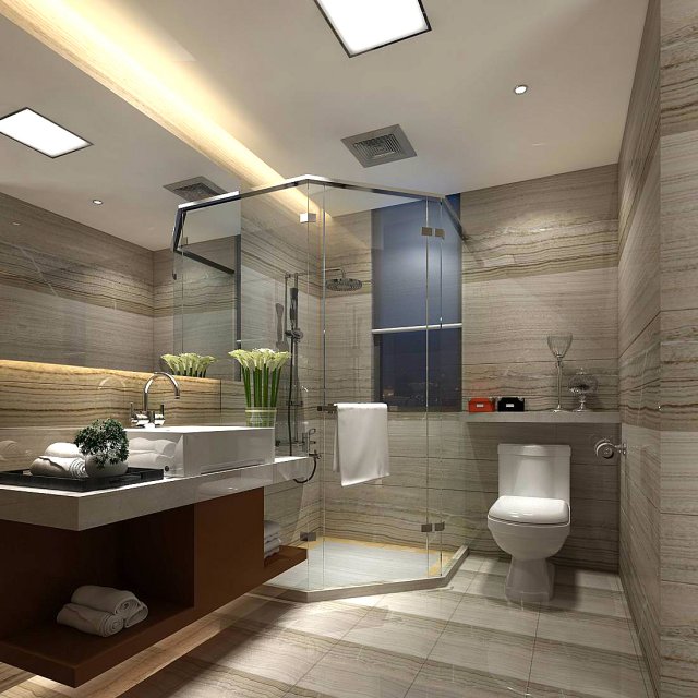 bathroom design complete model 145 3D Model .c4d .max .obj .3ds .fbx .stl .blend 