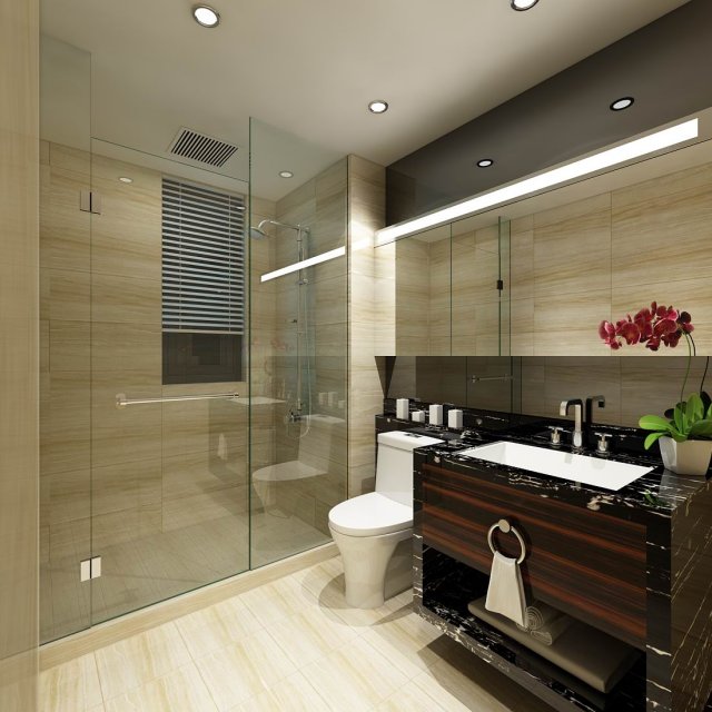bathroom design complete model 156 3D 模型 .c4d .max .obj .3ds .fbx .stl .blend 