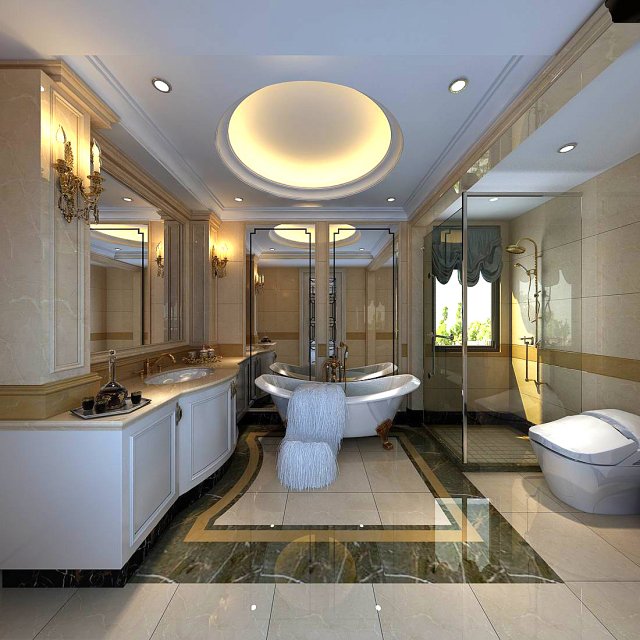 bathroom design complete model 157 3D Model .c4d .max .obj .3ds .fbx .stl .blend 