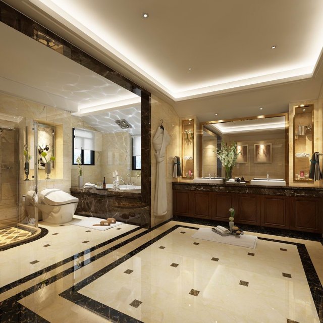 bathroom design complete model 158 Model 3D .c4d .max .obj .3ds .fbx .stl .blend 