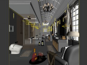 bathroom design complete model 159 3D-Modell