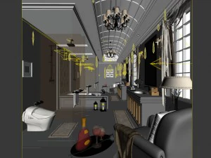 bathroom design complete model 159 3D Model