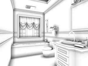 bathroom design complete model 160 Model 3D