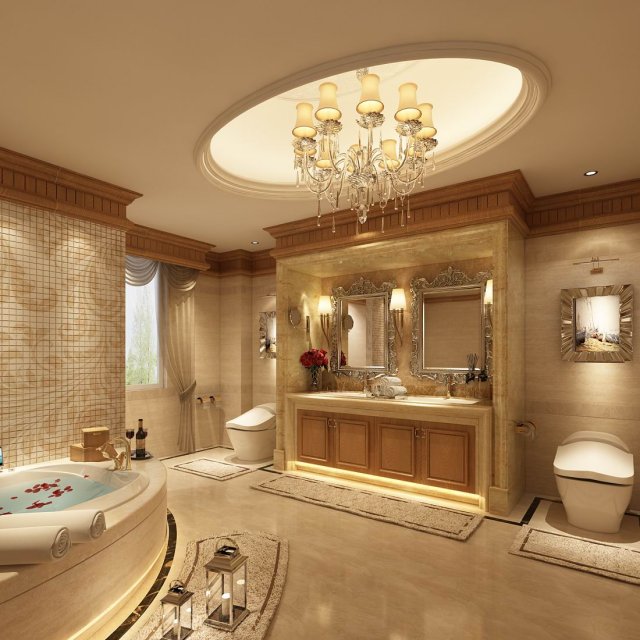 bathroom design complete model 162 3D Model .c4d .max .obj .3ds .fbx .stl .blend 
