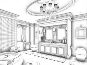 bathroom design complete model 162 3D Model