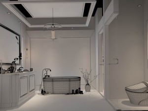 bathroom design complete model 166 Model 3D