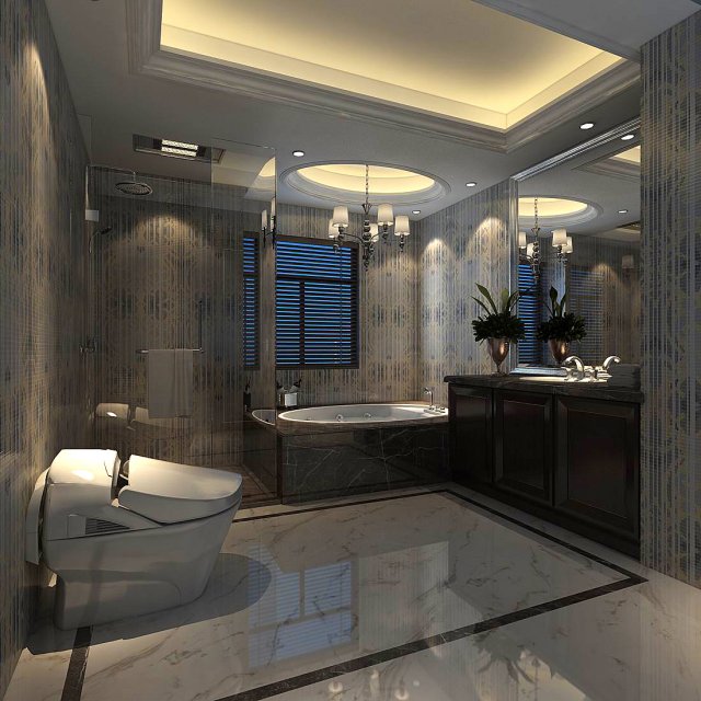 bathroom design complete model 169 Modelo 3D .c4d .max .obj .3ds .fbx .stl .blend 