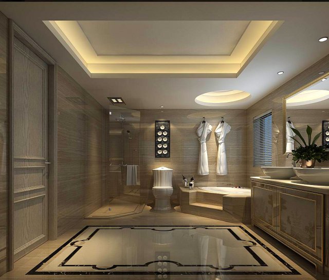 bathroom design complete model 171 3D Модель .c4d .max .obj .3ds .fbx .stl .blend 