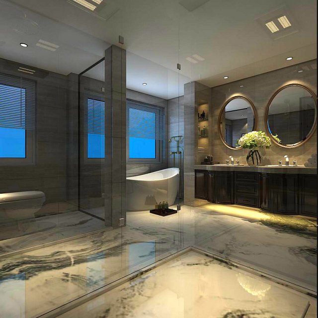 bathroom design complete model 172 3D Model .c4d .max .obj .3ds .fbx .stl .blend 