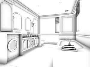 bathroom design complete model 175 3Dモデル