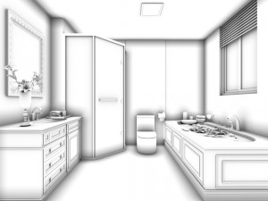 bathroom design complete model 180 3D मॉडल