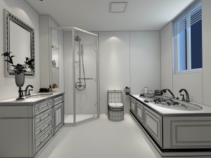 bathroom design complete model 180 3D मॉडल