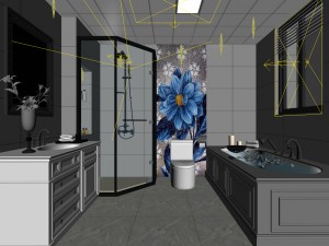 bathroom design complete model 180 3D मॉडल