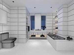 욕실 디자인 완성 모델 182 3D 모델