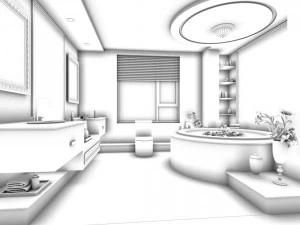 dise&ntilde;o de ba&ntilde;o completo modelo 183 Modelo 3D