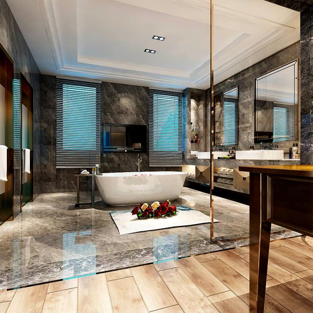 bathroom design complete model 41 3D Model .c4d .max .obj .3ds .fbx .stl .blend 
