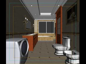 family fashion bathroom bathroom 1803 3D Model