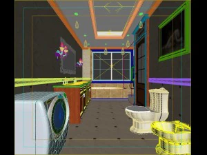 family fashion bathroom bathroom 1803 3D Model