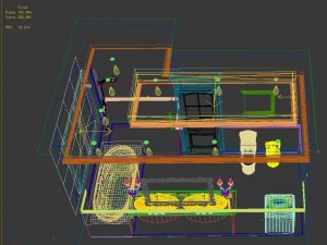 family fashion bathroom bathroom 1803 3D Model