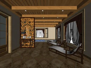 family fashion bathroom 1806 3D Model