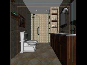 the family fashion bath toilet 1807 3D Model
