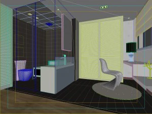 family fashion bathroom bathroom 1809 3D Model