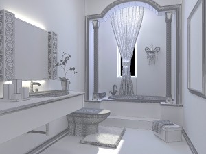 family fashion sanitary toilet 1810 Model 3D
