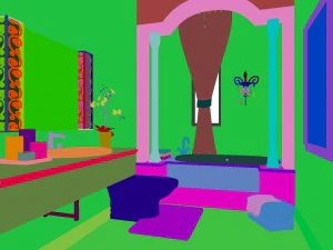 family fashion sanitary toilet 1810 3D Model
