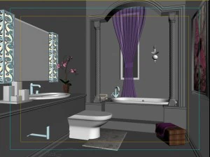 family fashion sanitary toilet 1810 3D Model
