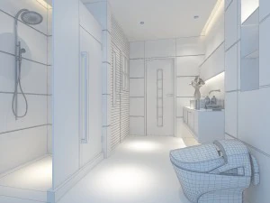 Familien-Sanit&auml;rtoilette 1811 3D Modell