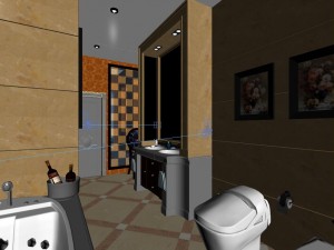 family fashion sanitary toilet 1815 Model 3D