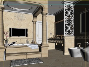 family fashion sanitary toilet 1816 3D मॉडल