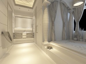 family style bathroom toilet 1818 3D Модель