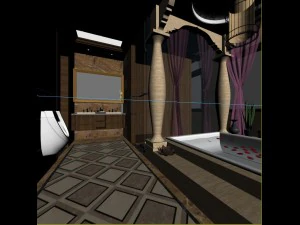 family style bathroom toilet 1818 3D Model