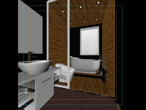 family style bathroom toilet 1819 Model 3D