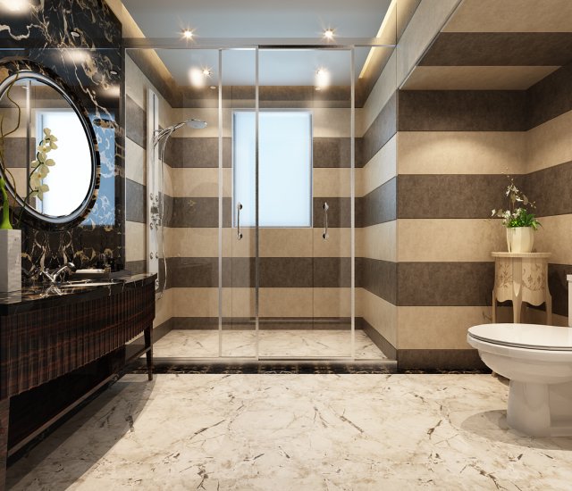 family style bathroom toilet 1820 Model 3D .c4d .max .obj .3ds .fbx .stl .blend 