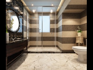 family style bathroom toilet 1820 Model 3D