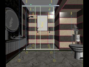 family style bathroom toilet 1820 Model 3D