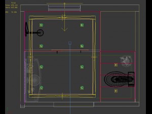 family style bathroom toilet 1820 Model 3D