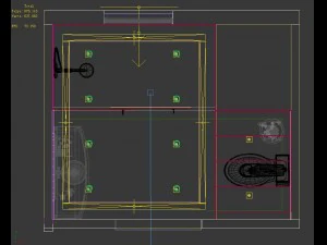 family style bathroom toilet 1820 3D Model