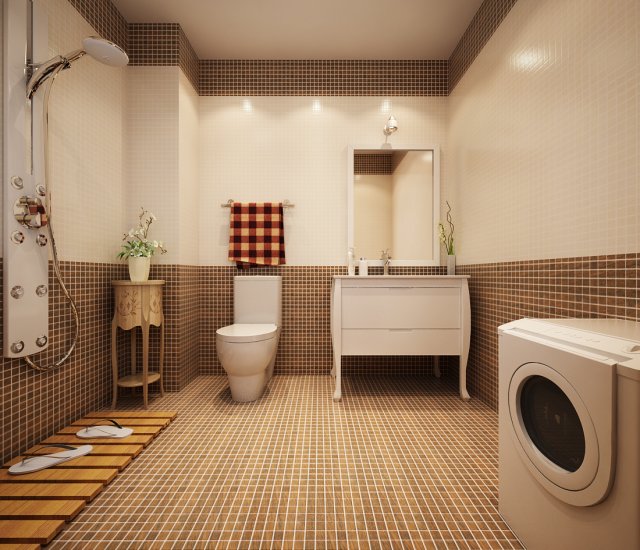 family style sanitary bath toilet 1821 Model 3D .c4d .max .obj .3ds .fbx .stl .blend 