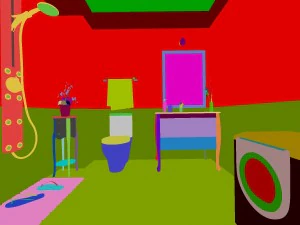 family style sanitary bath toilet 1821 3D Model