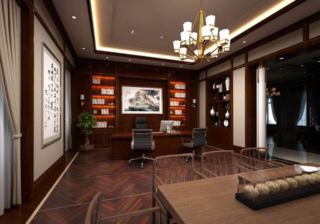 boss manager office 04 Modelo 3D .c4d .max .obj .3ds .fbx .stl .blend 