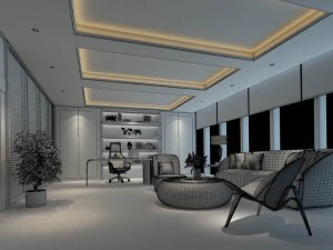 boss manager office 05 3D Model