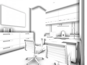 boss manager office 06 3D Model